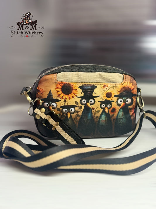 Trio Mini Crossbody Small (Crazy Birds)